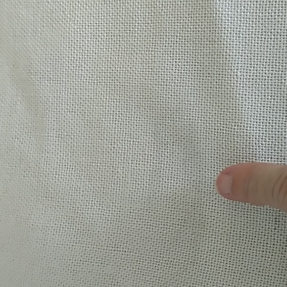 Threshold curtain natural white light filtering with gray trim 2 panels - Picture 7 of 13